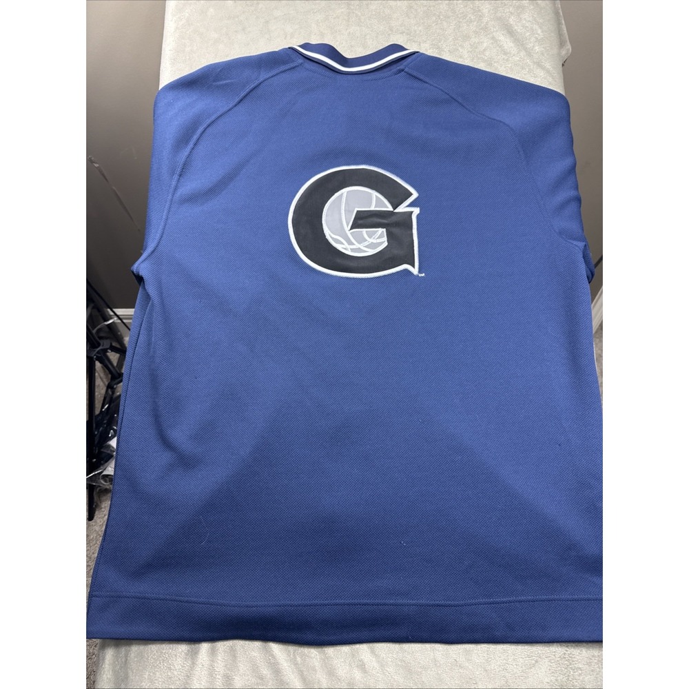 Vtg 90s Nike‎ Team Sports Georgetown Hoyas Snap Button Warm Up Jersey Large - Picture 11 of 14